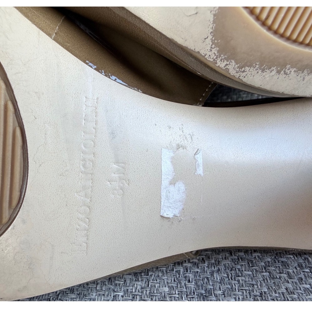 Enzo Angiolini Eakeller Slingback Pumps Womens 8.5M Tan Patent Leather Excellent - Picture 11 of 11